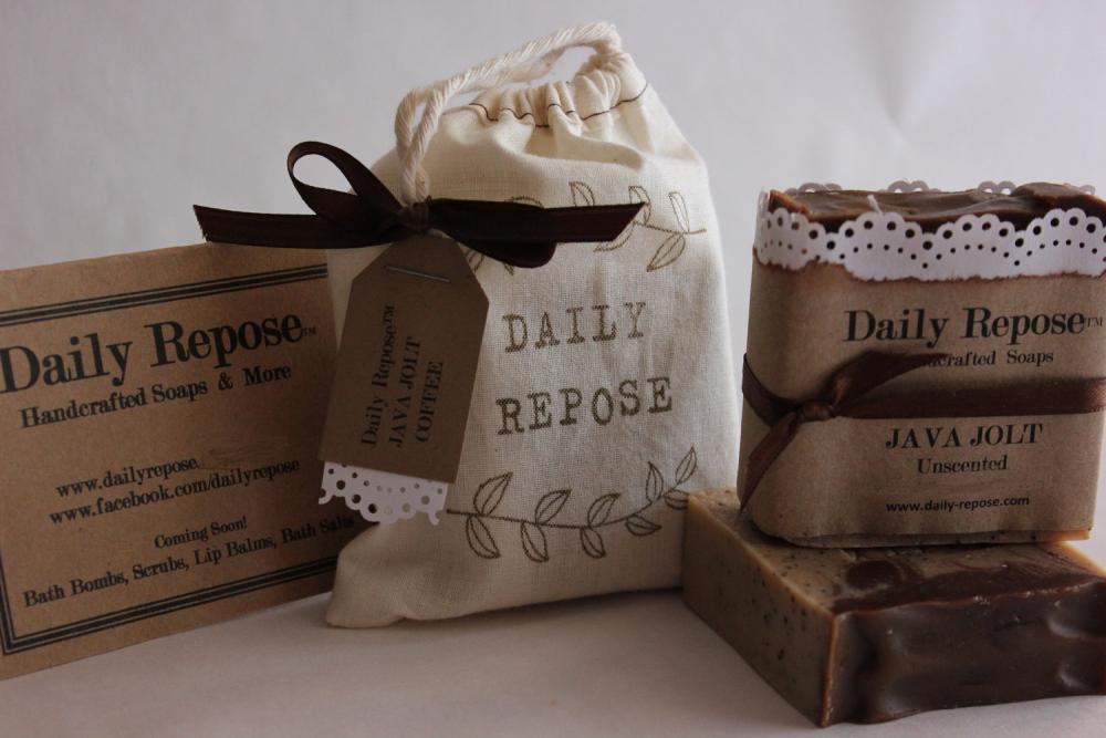 Coffee Soap 100% Natural Handmade In Bag With Tag Vegan